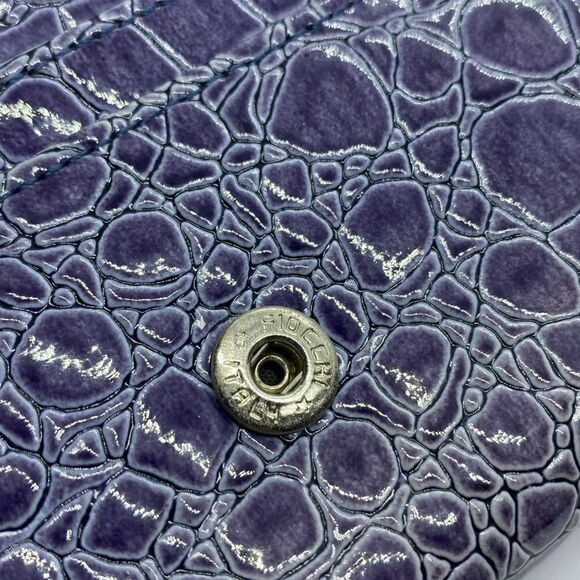 Authentic Pre-owned Folli Follie Purple Patent Leather Long Designer Wallet - Picture 9 of 10